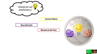 Gracias por sus
enseñanzas a:
Montserrat del Pozo
Neus Sanmartí
Carmen Pellicer
 