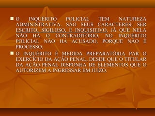 Inquerito Cruzado Aula inquerito policial 1 | PPT