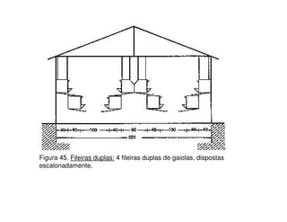 Figura 45. Fileiras duplas: 4 fileiras duplas de gaiolas, dispostas
escalonadamente.
 
