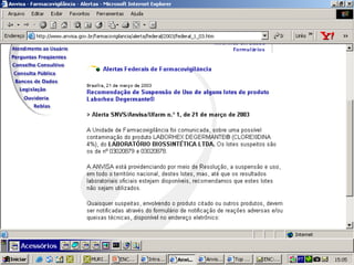 Qualidade das notificações de suspeitas de
    Queixas-técnicas a medicamentos
 