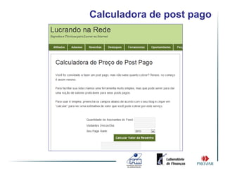 Calculadora de post pago
 