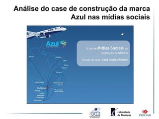 Análise do case de construção da marca
                Azul nas mídias sociais
 