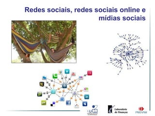 Redes sociais, redes sociais online e
                      mídias sociais
 