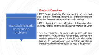 aula interseccionalidade e os direitos humanos | PPTX