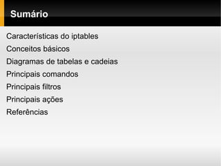 Tutorial sobre iptables | ODP