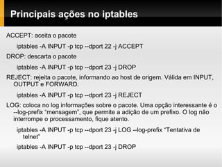 Tutorial sobre iptables | ODP