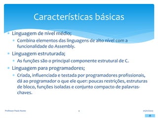 Introdução a linguagem de programação C | PPT