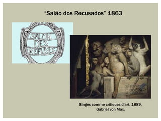 “Salão dos Recusados” 1863

Singes comme critiques d'art, 1889,
Gabriel von Max.

 
