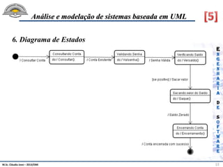 M.Sc. Cláudia Jovo – 2013/DMI 13
Análise e modelação de sistemas baseada em UML
6. Diagrama de Estados
 