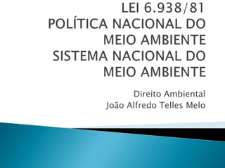 Direito Ambiental 
João Alfredo Telles Melo 
 