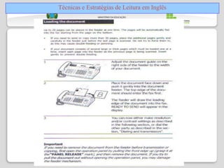 Técnicas e Estratégias de Leitura em Inglês
 