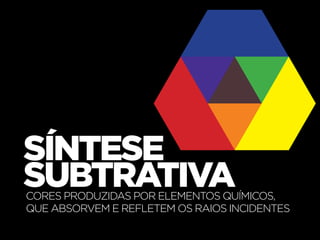 síntese
subtrativa
Cores produzidas por elementos químicos,
que absorvem e refletem os raios incidentes
Teoria das Cores | IED | BR | SP | Fabio Silveira
 