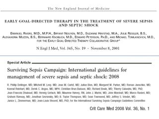 Mortalidade: 46% (sepse grave) 52% (choque séptico)