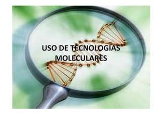 USO DE TECNOLOGIAS
MOLECULARESMOLECULARES
 