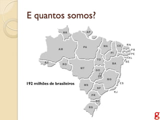 E quantos somos?




192 milhões de brasileiros
 