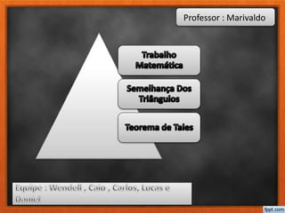 Professor : Marivaldo
 