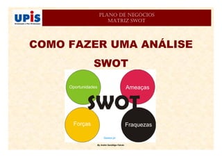By André Sandiêgo Falcão
COMO FAZER UMA ANÁLISE
SWOT
PLANO DE NEGÓCIOS
MATRIZ SWOT
 
