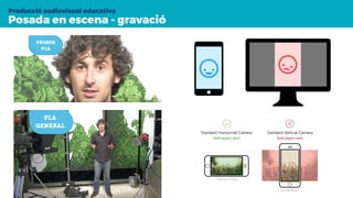 Posada en escena - gravació
Producció audiovisual educativa
 