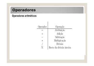 Operadores
 