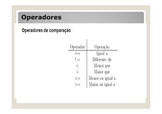 Operadores
 