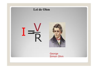 Lei de Ohm
George
Simon Ohm
 