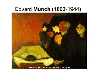 EdvardEdvard MunchMunch (1863-1944)(1863-1944)
“A cama do defunto”. Edvard Munch.
 