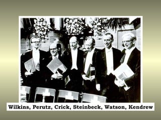 Wilkins, Perutz, Crick, Steinbeck, Watson, Kendrew
 