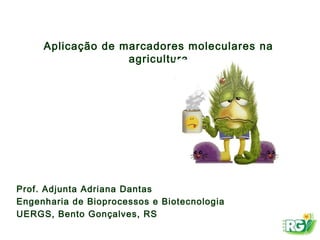 Aplicação de marcadores moleculares na
agricultura
Prof. Adjunta Adriana Dantas
Engenharia de Bioprocessos e Biotecnologia
UERGS, Bento Gonçalves, RS
 