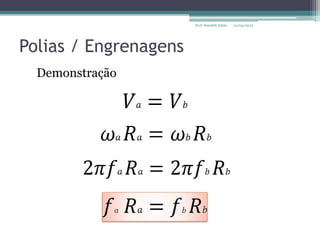 Polias / Engrenagens
Demonstração
01/04/2023
Prof. Wendell Julião
 