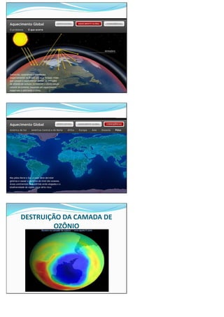 DESTRUIÇÃO DA CAMADA DE
OZÔNIO
 