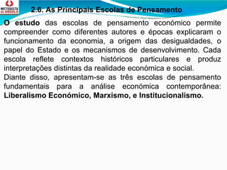 Análise das Principais Escolas de Pensamento Económico: Liberalismo ...