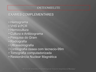 Atuaçãodos mecanismos de defesa do paciente, com aporte de leucócitos polimorfonucleares, na  tentativa de impedir a proliferação bacteriana.