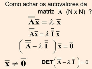 Como achar os autovalores da matriz A (N x N)  ? 