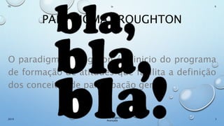 PARADIGMA BROUGHTON
O paradigma broughton é o inicio do programa
de formação de atitudes que facilita a definição
dos conceitos de participação geral.
3
Químca Orgânica
Avançada
2019
Th In K
 