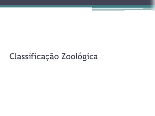 Classificação Zoológica
 