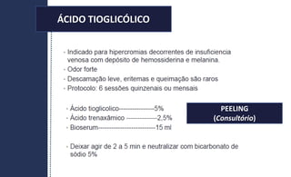 ÁCIDO TIOGLICÓLICO
PEELING
(Consultório)
ÁCIDO TIOGLICÓLICO
 
