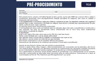 TCLE
PRÉ-PROCEDIMENTO
 