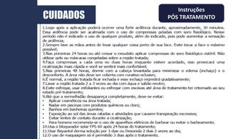Instruções
PÓS TRATAMENTO
CUIDADOS
 
