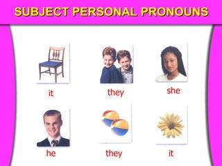 SUBJECT PERSONAL PRONOUNS it they she he they it 