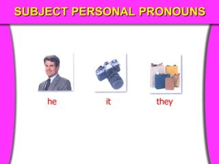 SUBJECT PERSONAL PRONOUNS he it they 