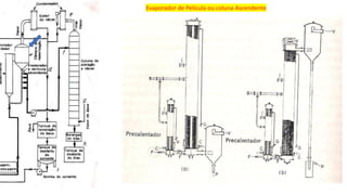 Evaporador de Película ou coluna Ascendente
 