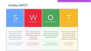 UC Ferramentas de Gestão para Construção Civil
 