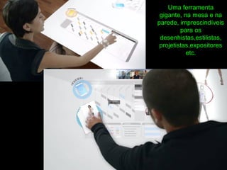 Uma ferramenta
gigante, na mesa e na
parede, imprescindíveis
para os
desenhistas,estilistas,
projetistas,expositores
etc.
 