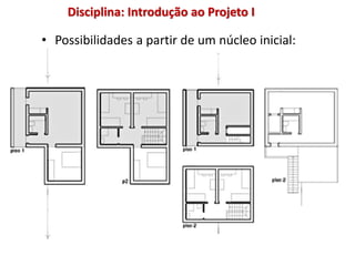 • Possibilidades a partir de um núcleo inicial:
Disciplina: Introdução ao Projeto I
 