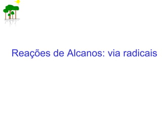 Reações de Alcanos: via radicais
 