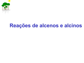 Reações de alcenos e alcinos
 
