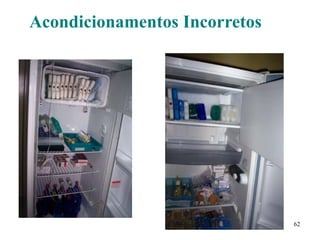 62
Acondicionamentos Incorretos
 
