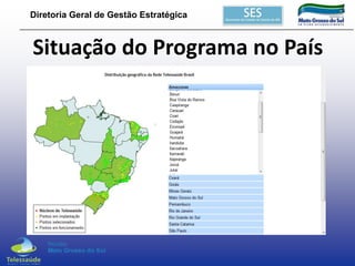 Diretoria Geral de Gestão Estratégica

Situação do Programa no País

 