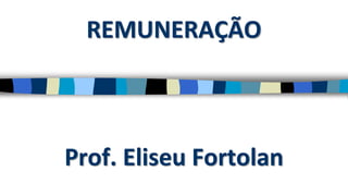 REMUNERAÇÃO
Prof. Eliseu Fortolan
 