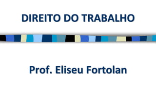 Prof. Eliseu Fortolan
DIREITO DO TRABALHO
 